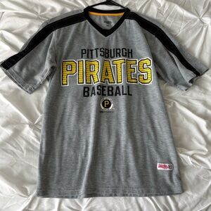 Stitches Gray and Black Pittsburgh Pirates Jersey